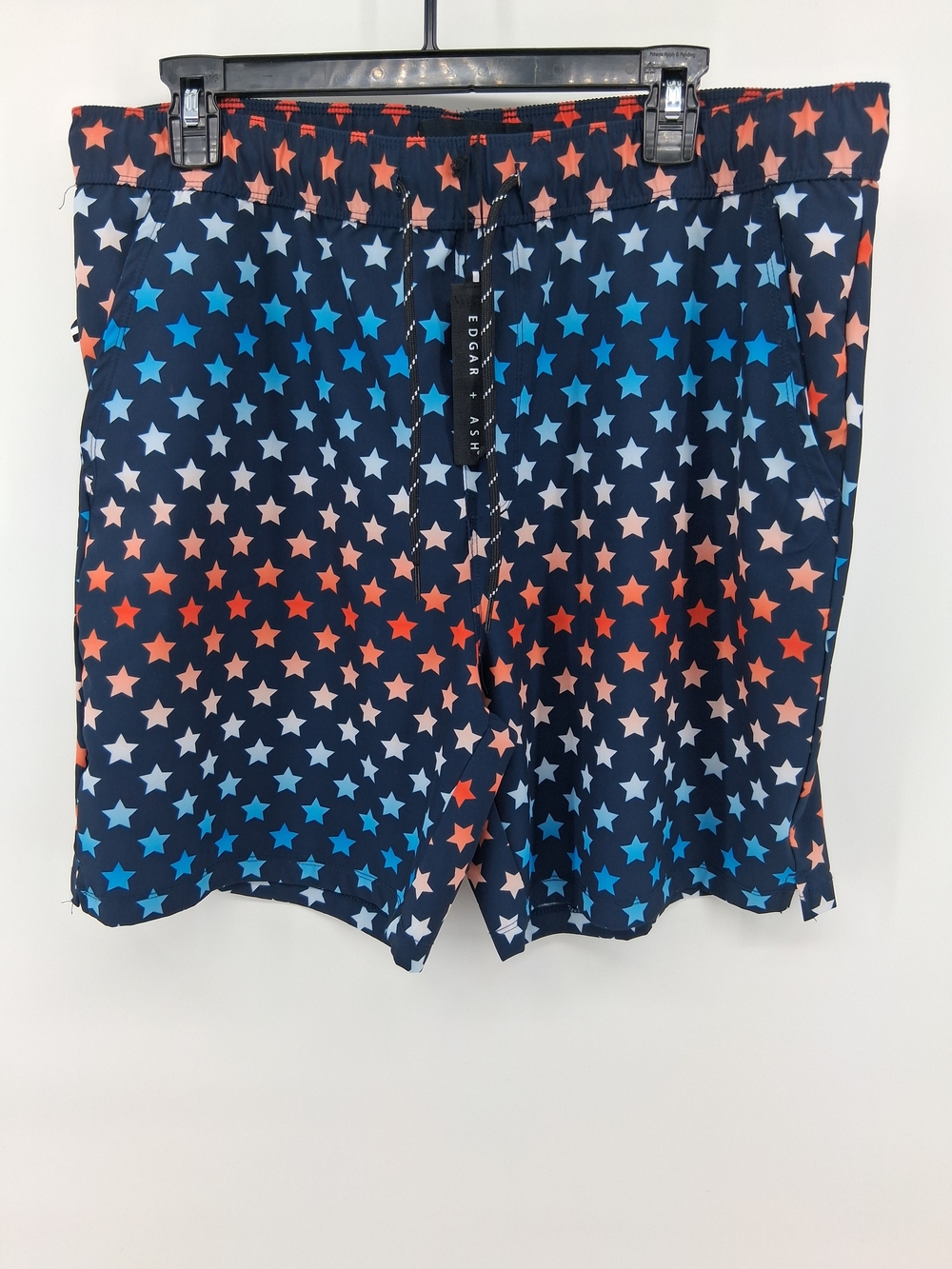 Edgar + Asha Navy Star-Print Swim Trunks - Multi Color